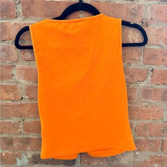 Reformation Orange Twist Front Crop Tank Top Size XS Made in USA - Picture 4 of 4